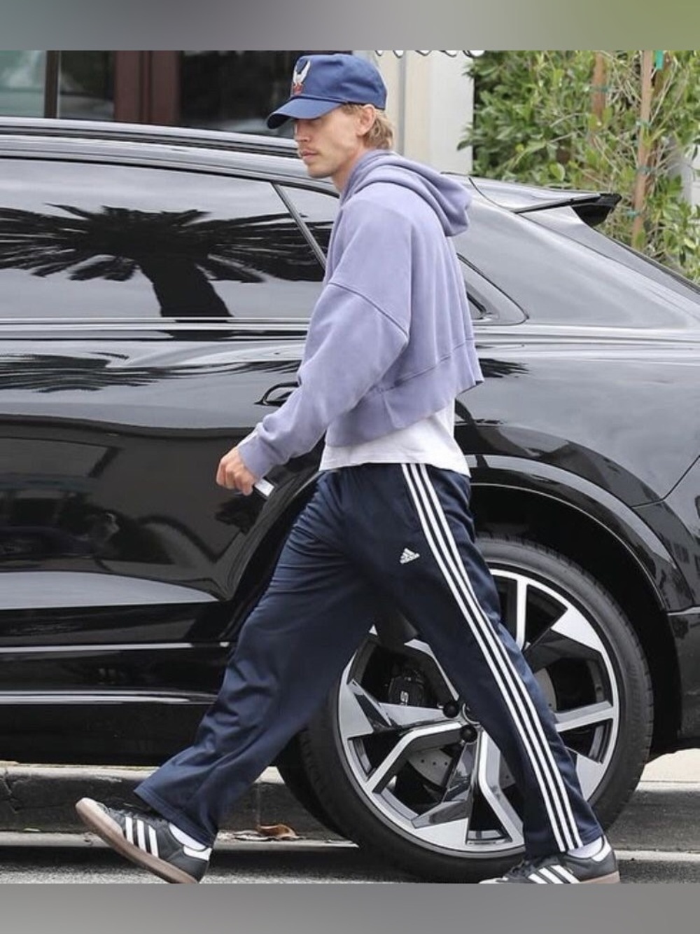 Adidas Navy White Stripe Y2K Streetwear Chic Athletic Workout Track Trouser Pant